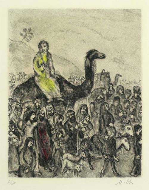 Appraisal: CHAGALL MARC From the Bible Exodus from Egypt Etching Hand