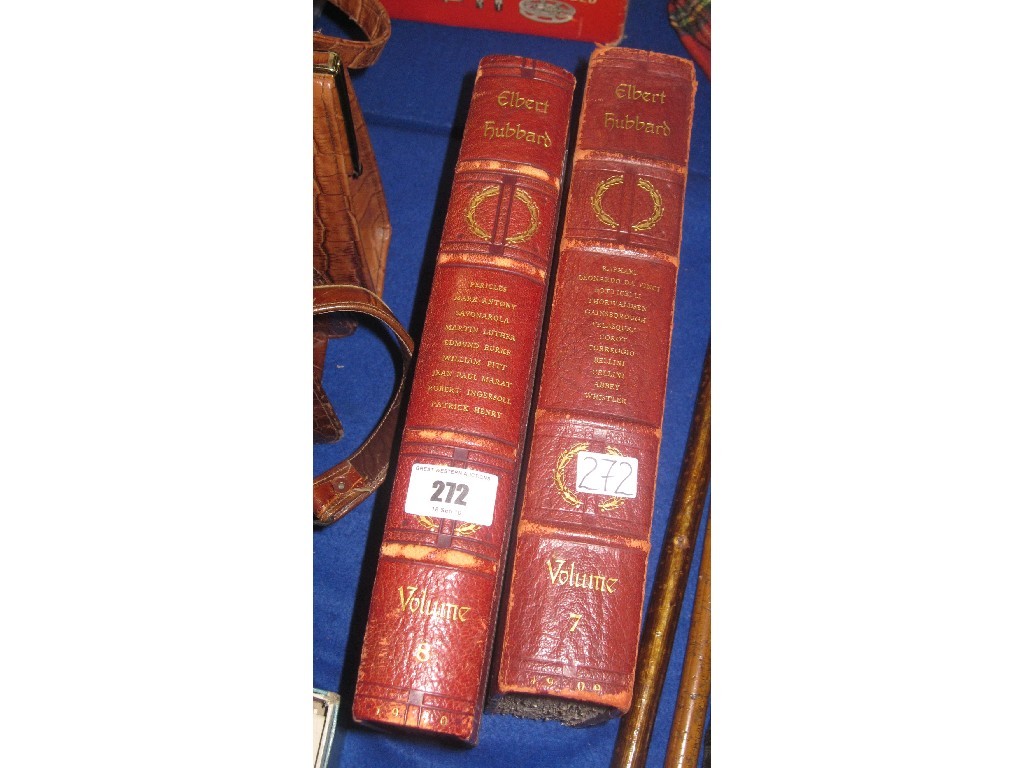 Appraisal: Lot comprising two volumes of The Writings of Elbert Hubbard