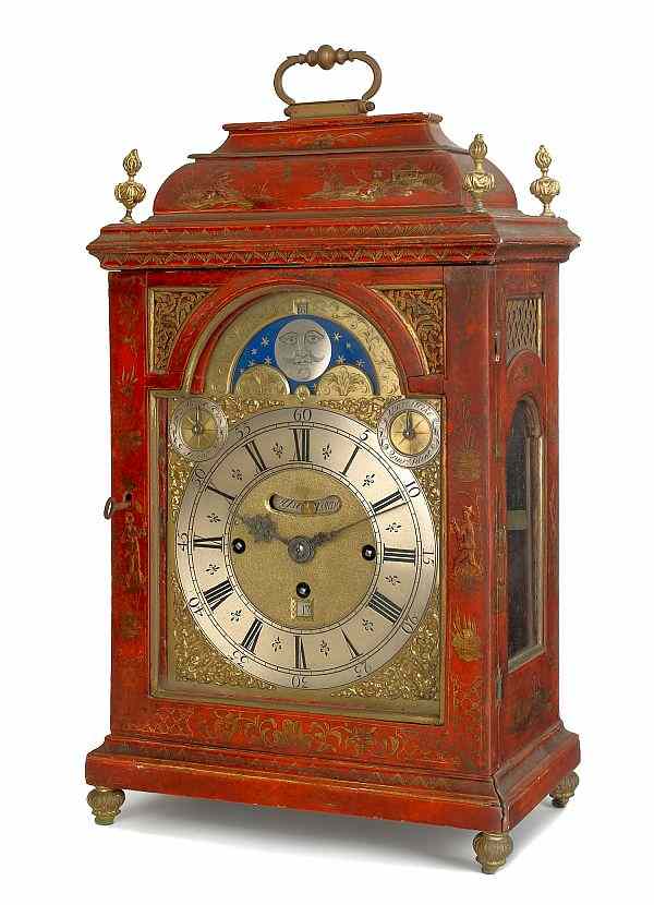 Appraisal: George I bracket clock early th c signed Asselin London