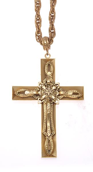 Appraisal: A CRUCIFIX NECKLACE BY WHITING DAVIS A CRUCIFIX NECKLACE BY