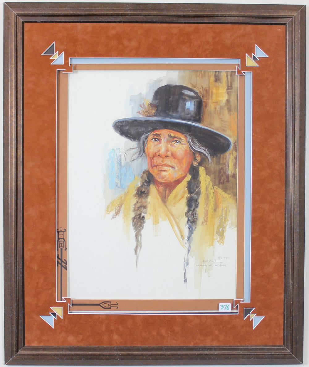 Appraisal: PAT McALLISTER Cherokee United States st century pastel on paper