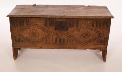 Appraisal: A James I small elm and oak fronted six plank