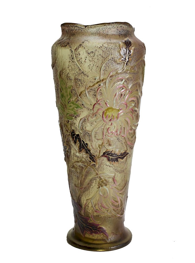 Appraisal: A Fine Impressive Galle Vase An Emile Galle enamelled glass