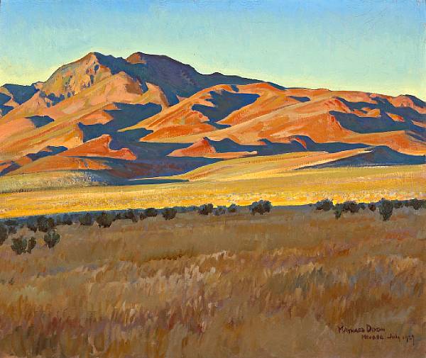 Appraisal: Maynard Dixon - Mountains in Sunset Light No signed inscribed