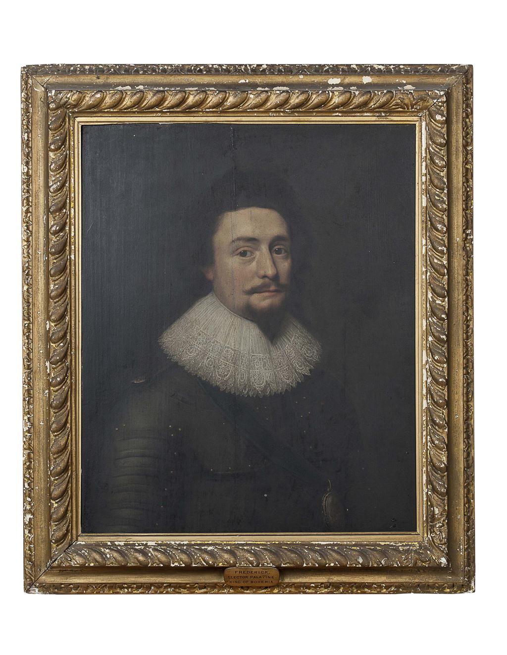 Appraisal: ATTRIBUTED TO GERRIT VAN HONTHORST HALF-LENGTH PORTRAIT OF FREDERICK ELECTOR