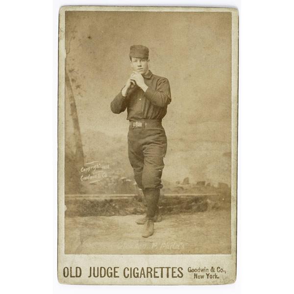 Appraisal: Old Judge Cigarettes baseball cabinet card for Will Kid Gleason