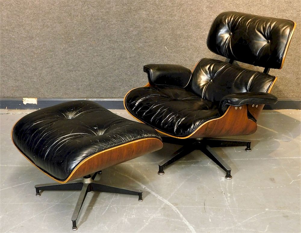 Appraisal: Eames for Herman Miller Lounge Chair and Ottoman United States