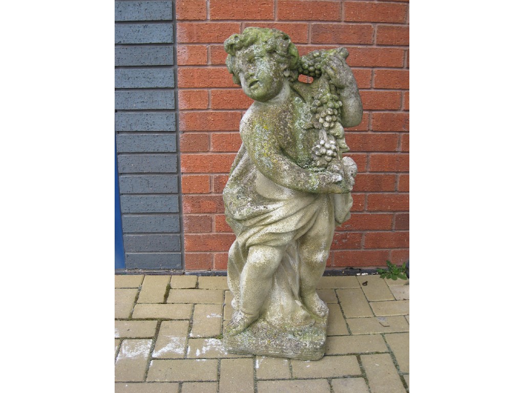 Appraisal: A Cherub on square plinth