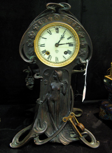 Appraisal: ART NOUVEAU MANTEL CLOCK Ansonia Clock Co New York c