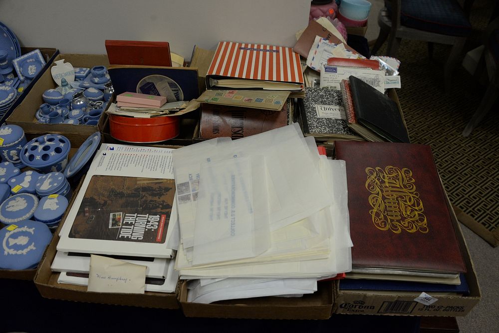 Appraisal: Six Tray Lots of Stamps and Stamp Books Six Tray