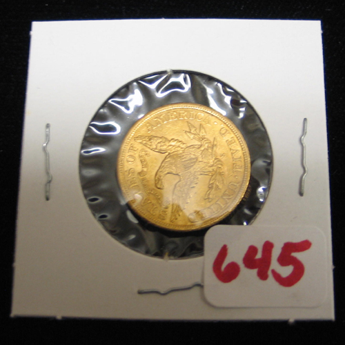 Appraisal: U S FIVE DOLLAR GOLD PIECE Liberty head variety type