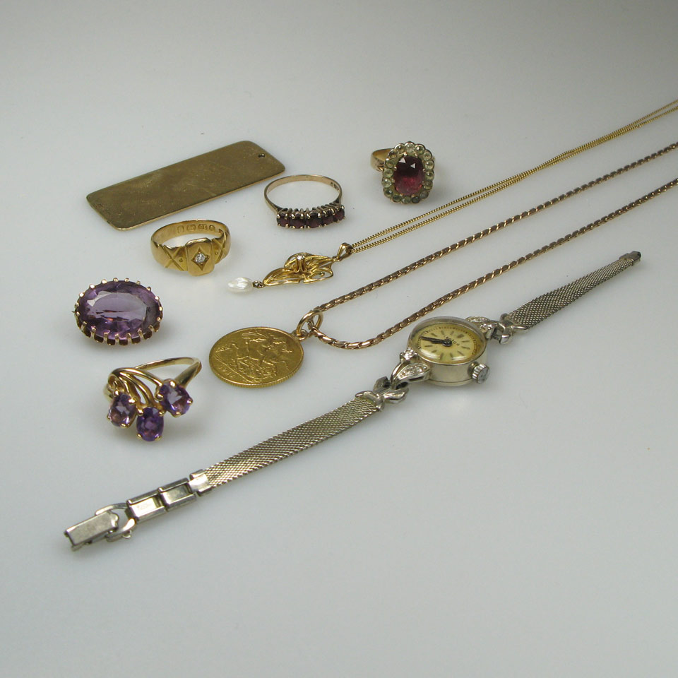 Appraisal: Small Quantity Of Gold Jewellery including an k and diamond