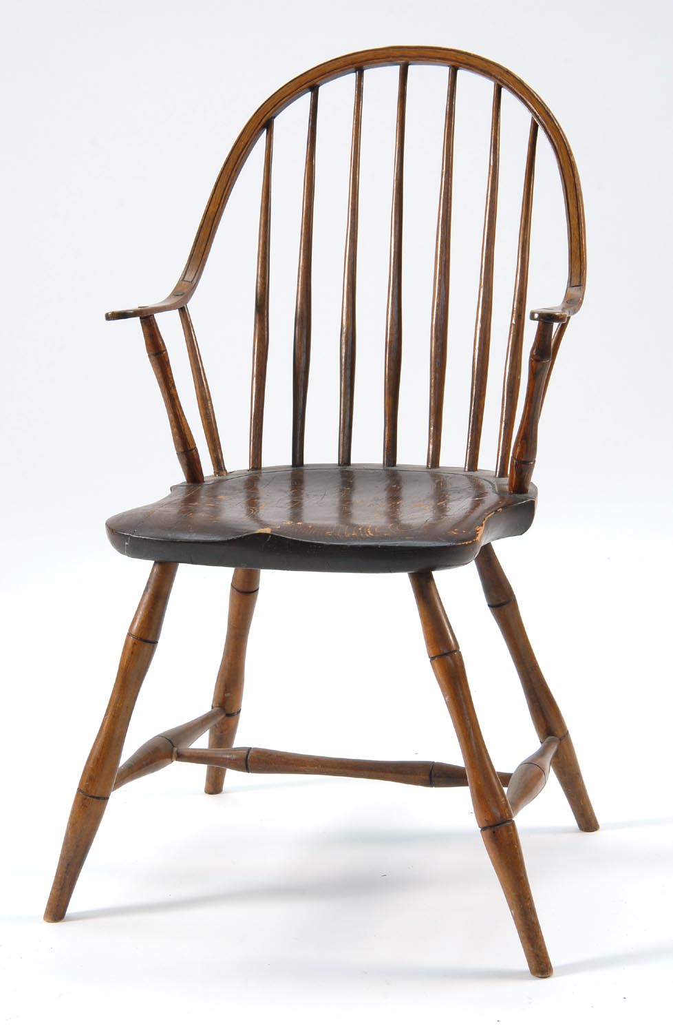 Appraisal: CIRCA CONTINUOUS WINDSOR SIDE CHAIR with bamboo turned legs ConditionSome