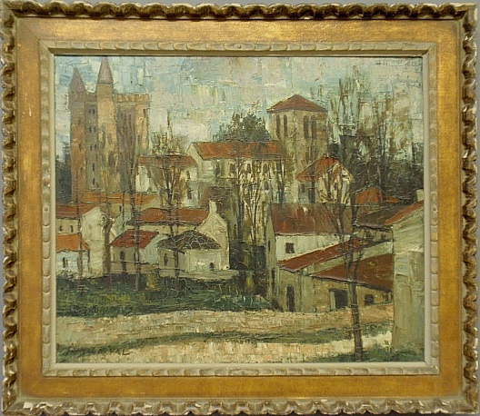 Appraisal: - Rival Georges French th c oil on canvas painting