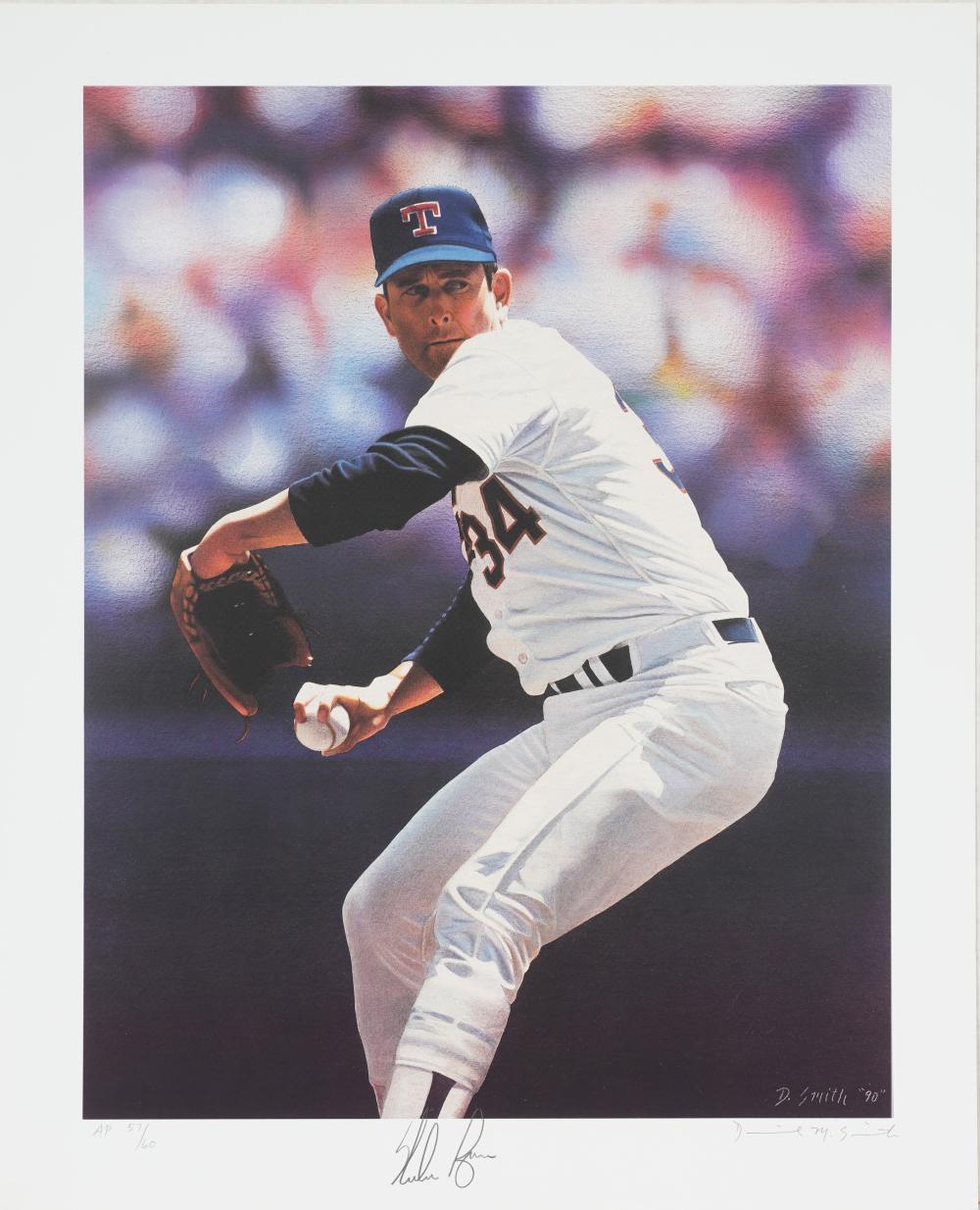 Appraisal: NOLAN RYAN SIGNED POSTERwith C O A from RDO Prints