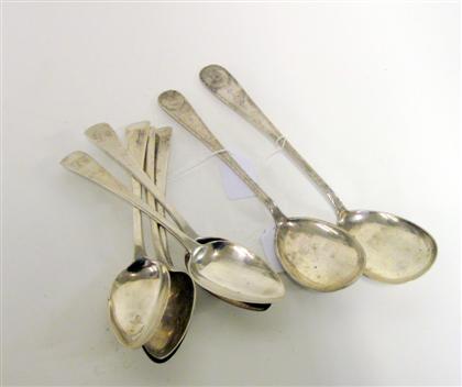 Appraisal: Group of American English Continental silver spoonsComprising two by John