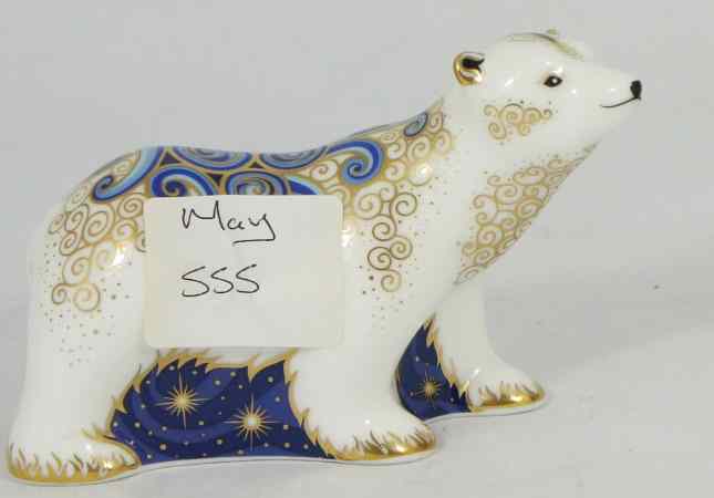 Appraisal: Royal Crown Derby Paperweight Standing Polar Bear Boxed