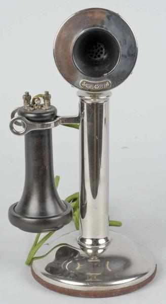 Appraisal: Western Electric Type Candlestick Telephone Description Circa Nickel over brass