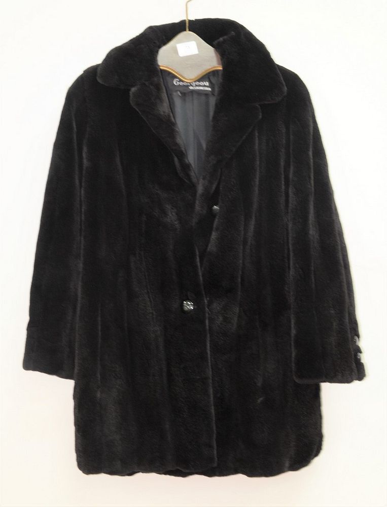 Appraisal: Sheared mink fur coat Georgeou of Westchester Sheared mink fur