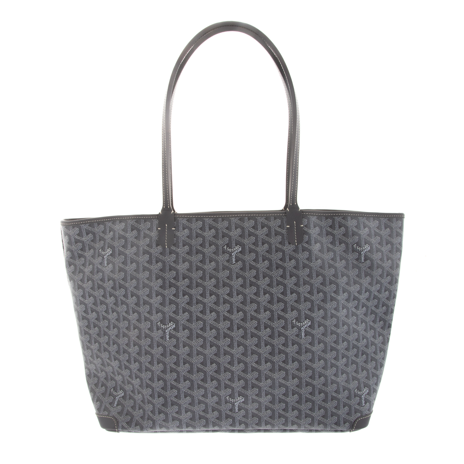 Appraisal: A GOYARD GOYARDINE ARTOIS MM WITH TAGS A grey coated