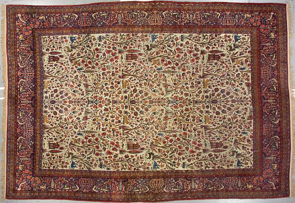 Appraisal: A Kashan carpet Central Persia circa size approximately ft x