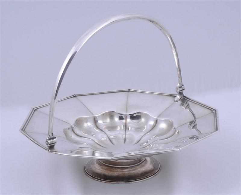 Appraisal: RUSSIAN SILVER TEN-SIDED FOOTED CAKE BASKET Marks for St Petersburg