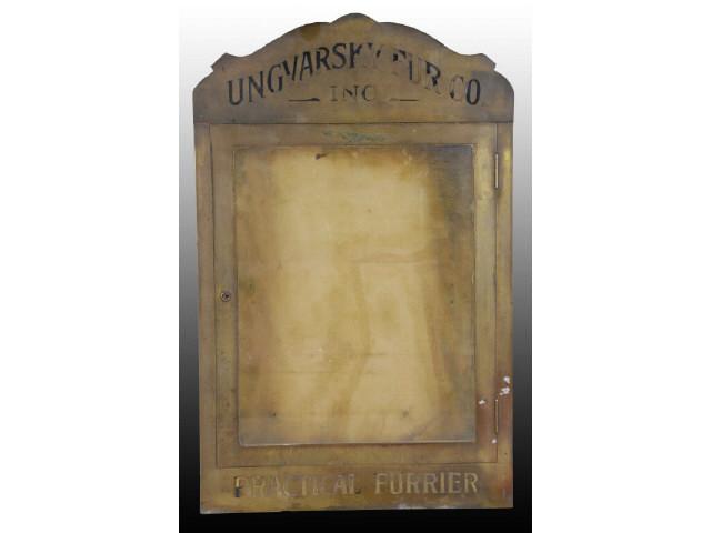 Appraisal: Ungvarsky Fur Co Brass Display Case Description Brass Metal Case