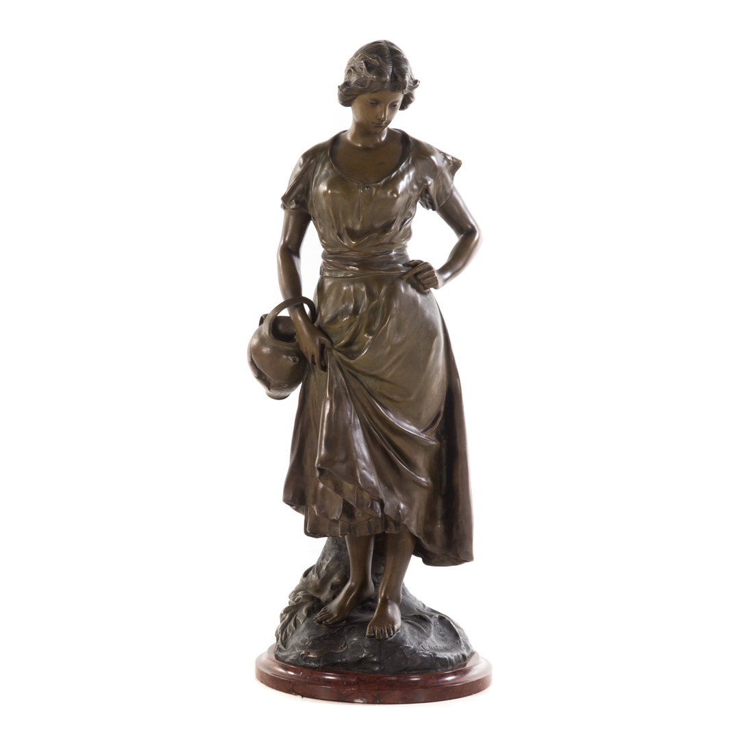 Appraisal: Luca Madrassi Premier Chagrin spelter figure Italian - Patinated spelter