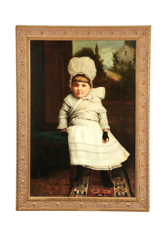 Appraisal: PORTRAIT OF A YOUNG GIRL AMERICAN SCHOOL LATE TH CENTURY