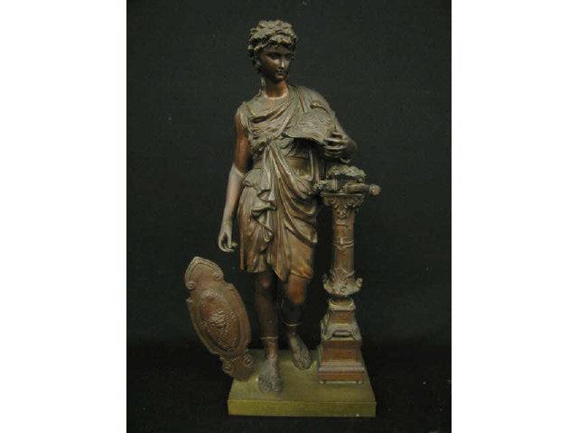 Appraisal: Etienne Henri Dumaige Bronze Statue of a Roman War reluctant