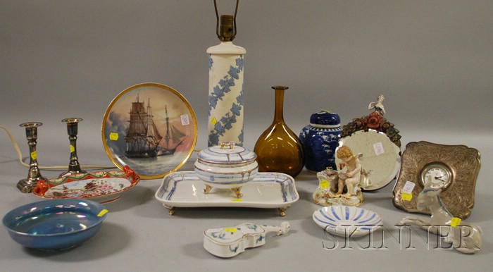 Appraisal: Group of Miscellaneous Decorative Ceramic and Silver Items including a