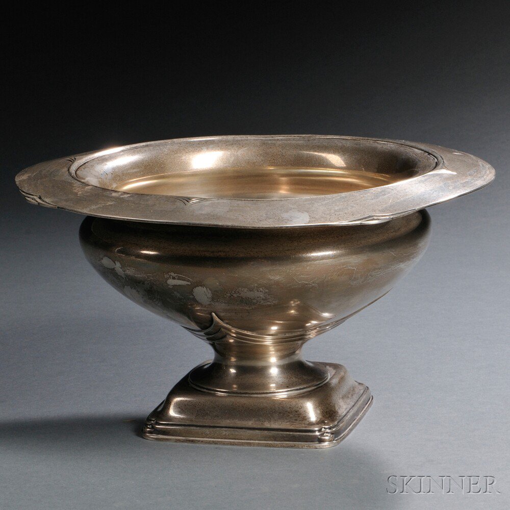 Appraisal: Wallace Footed Bowl Sterling silver Connecticut c Wide rim on