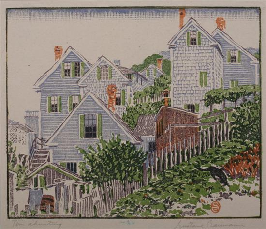 Appraisal: GUSTAVE BAUMANN German American - TOM A' HUNTING PROVINCETOWN signed