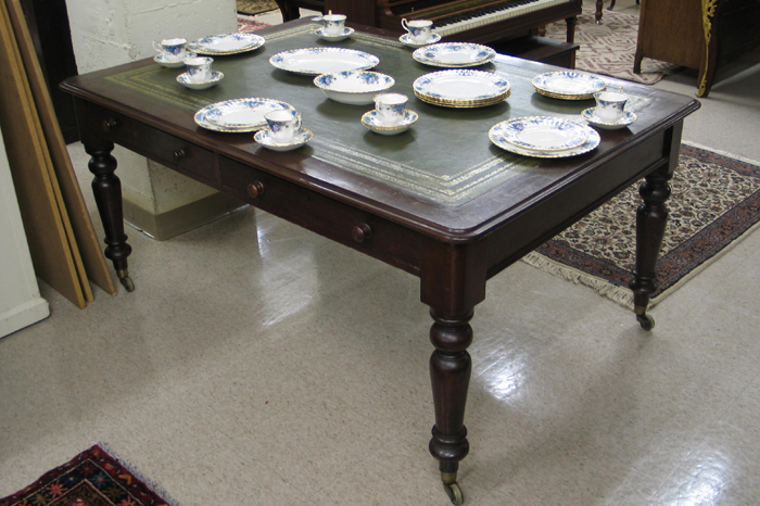 Appraisal: VICTORIAN MAHOGANY PARTNERS' DESK English late th century having a