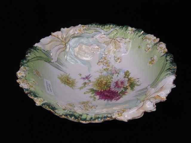 Appraisal: R S Prussia ''Hidden Image'' PorcelainBerry Bowl maidens within elaborate