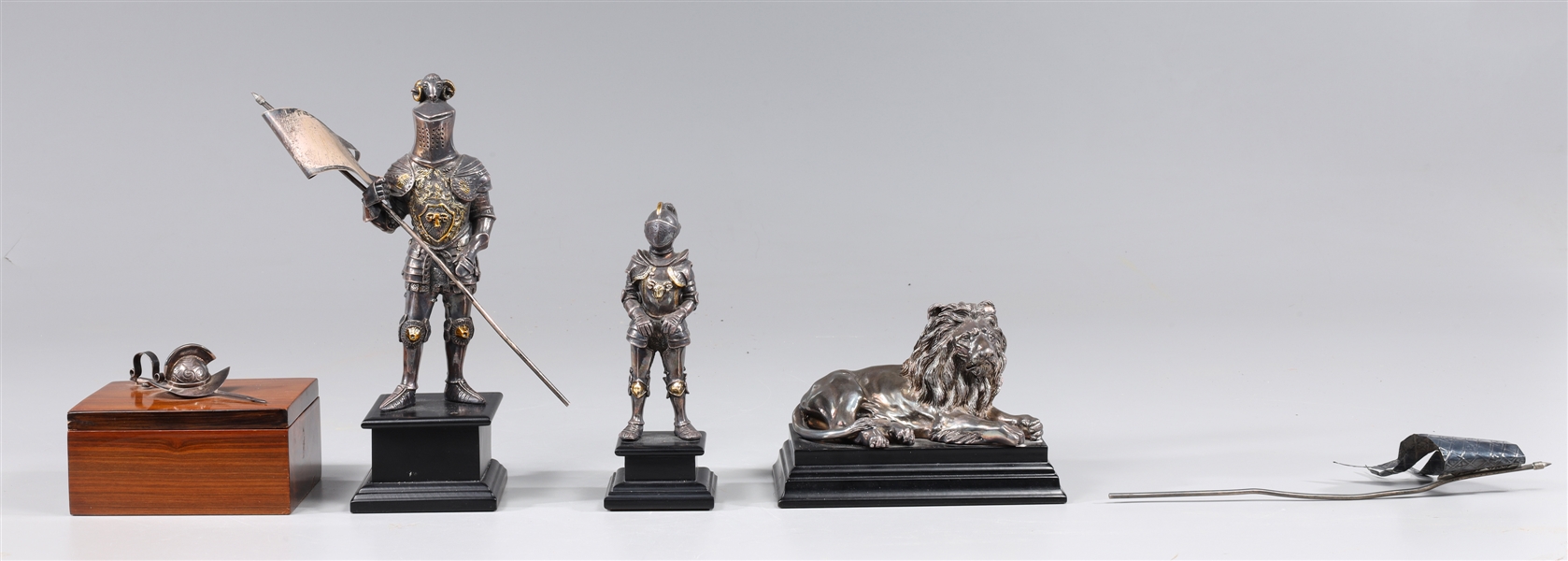 Appraisal: Group of five Italian sterling silver and gilt silver objects