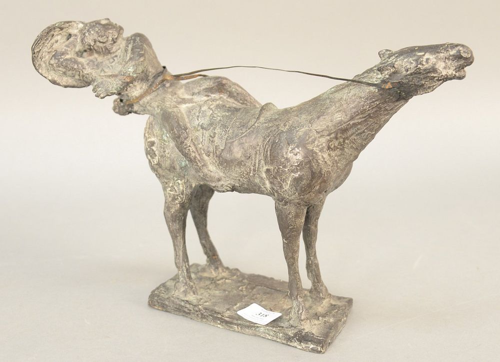 Appraisal: Bruno Lucchesi B bronze On the Road to Damascus Horse