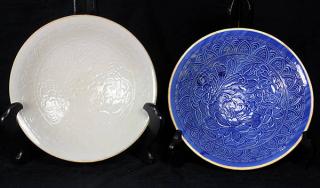 Appraisal: Chinese Ding Style Porcelain Plates lot of Chinese Ding type