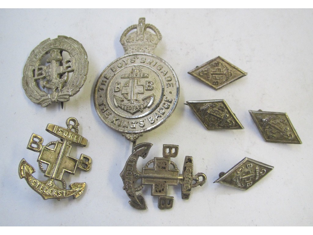 Appraisal: A lot comprising seven assorted Boys Brigade badges