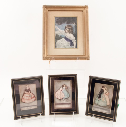 Appraisal: Four Framed Vanity Prints To include Jennie Harbour reproduction prints