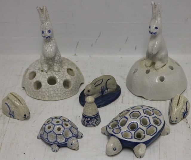 Appraisal: DEDHAM POTTERY FIGURAL ITEMS TO INCLUDE A AND A RABBIT