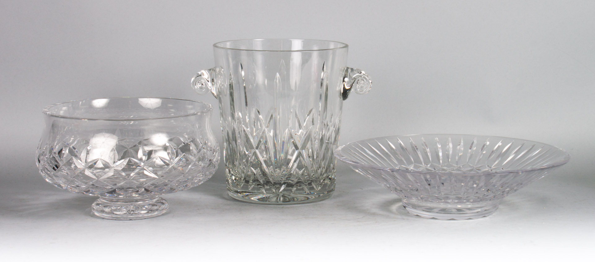 Appraisal: a Three Waterford crystal articles including ice bucket footed centerbowl