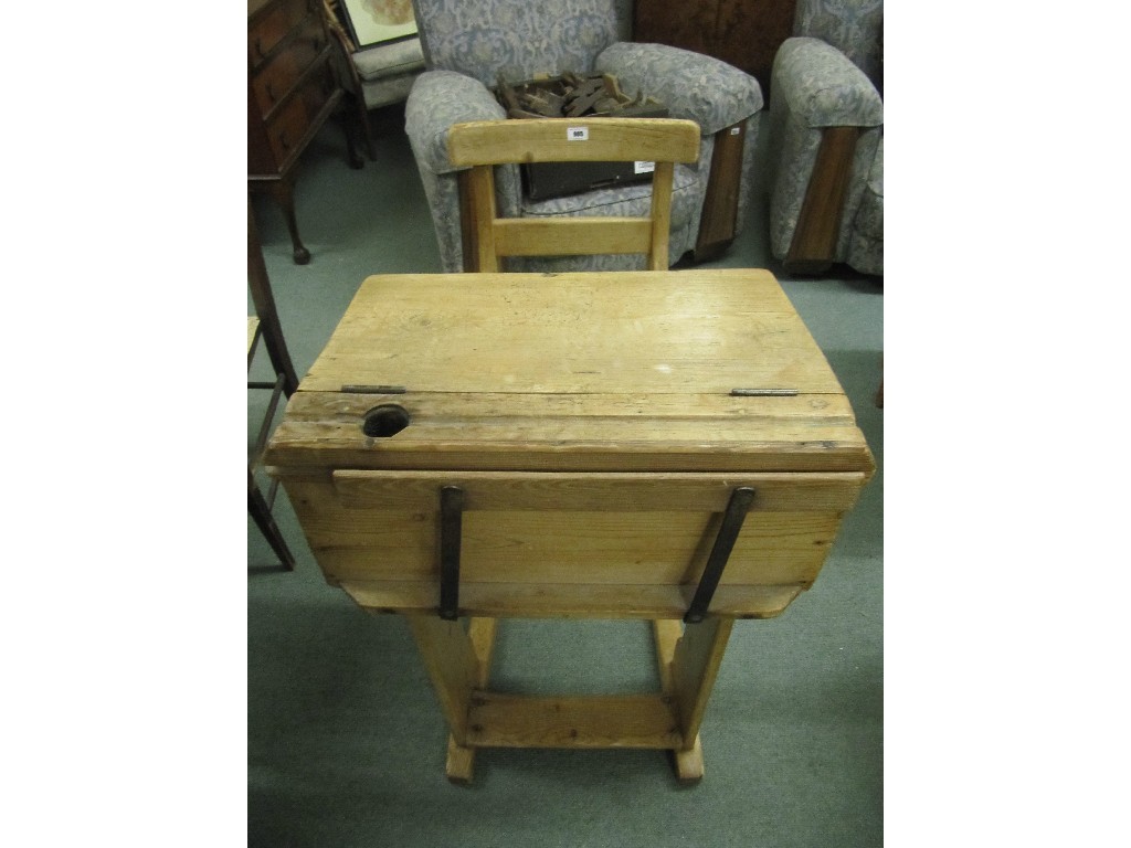 Appraisal: Vintage school desk and chair