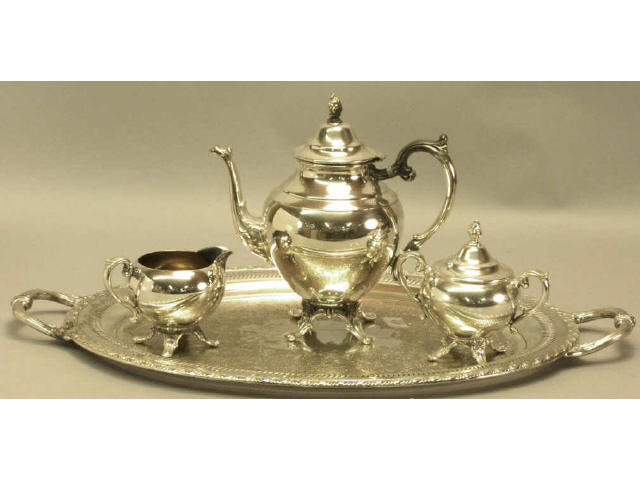 Appraisal: Rogers silver plate piece service including teapot coffee sugar creamer