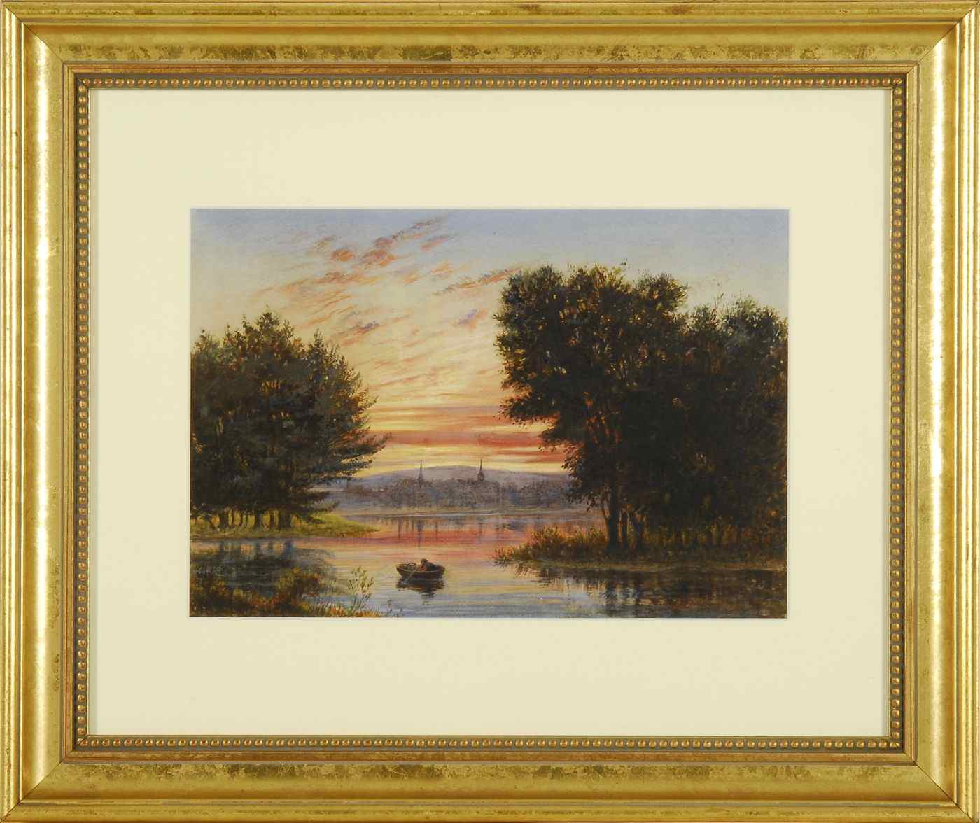 Appraisal: BENJAMIN F NUTTINGAmerican - Sunset over the river Signed lower