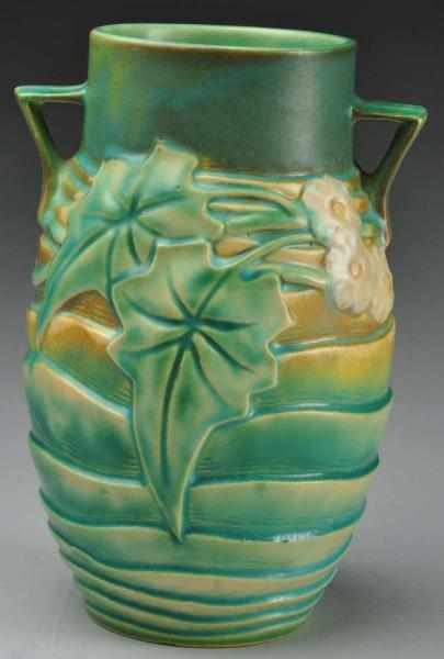 Appraisal: Roseville Luffa Vase Description Shape - Strong colors and mold