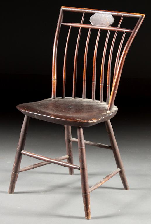 Appraisal: American medallion-back windsor side chair early th century in H