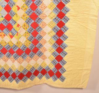 Appraisal: Vintage Diamond Block Pattern Patchwork Quilt x