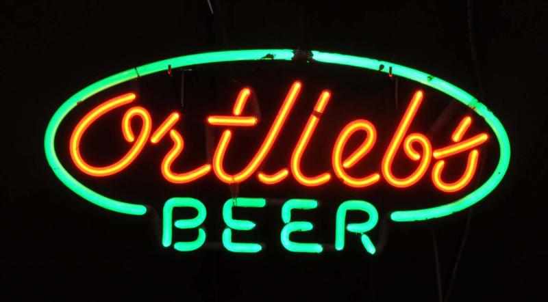 Appraisal: Ortlieb's Oval Neon Sign Description s Pabst Brewing Company Milwaukee