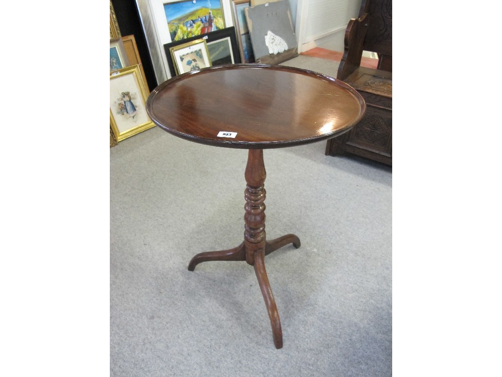 Appraisal: th century mahogany tripod table